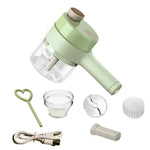 Dual Purpose Electric Handheld Food Chopper & Slicer